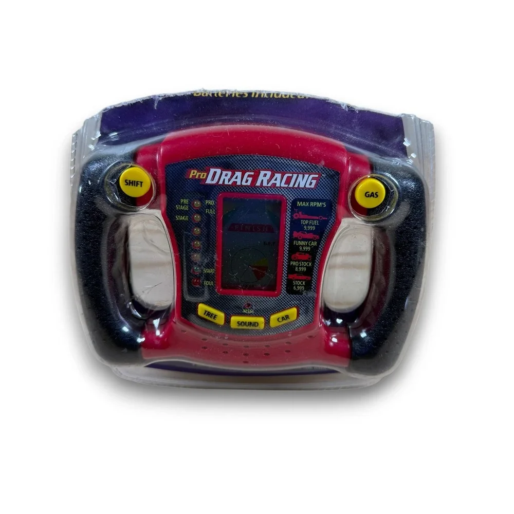 Parker Brothers Pro Drag Racing Handheld Electronic Game Kids‎ Red Vintage 1997